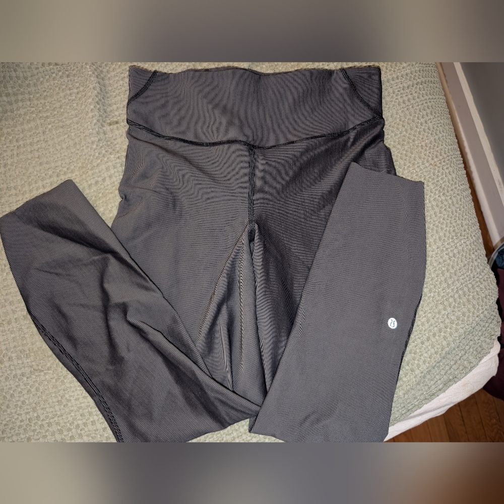 Lululemon Athletica Black and Gray Striped Jacket